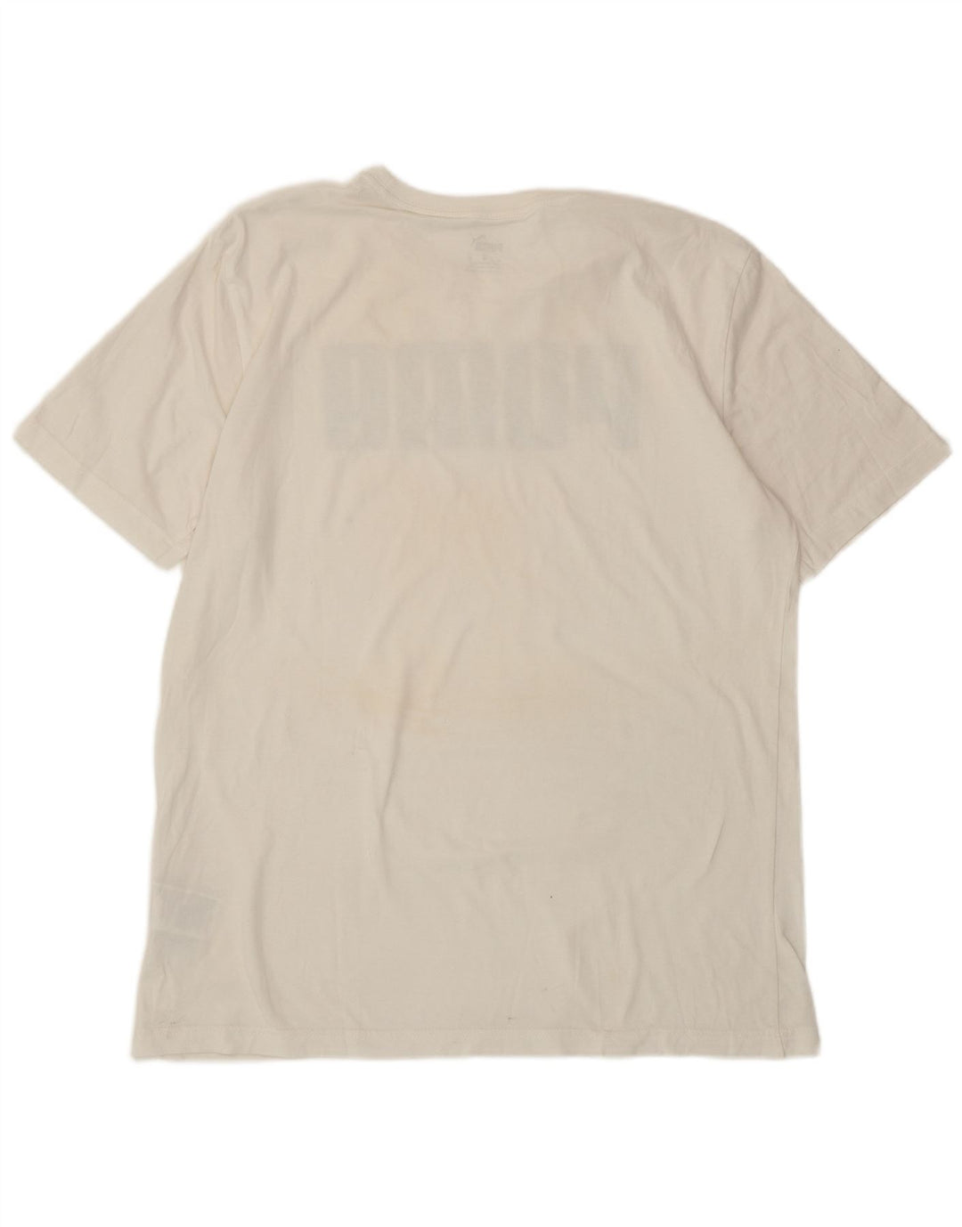 PUMA T-Shirt Graphique Homme Blanc Moyen Coton