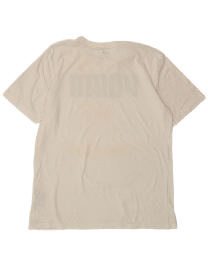 PUMA T-Shirt Graphique Homme Blanc Moyen Coton
