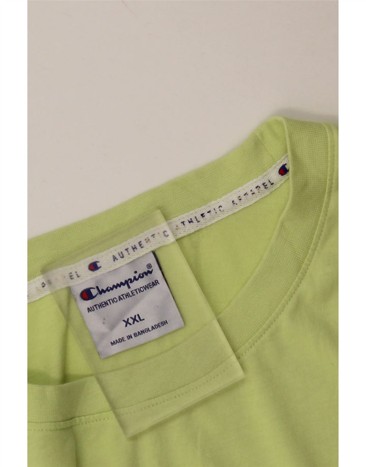 CHAMPION T-Shirt Graphique Homme Top 2XL Vert Coton