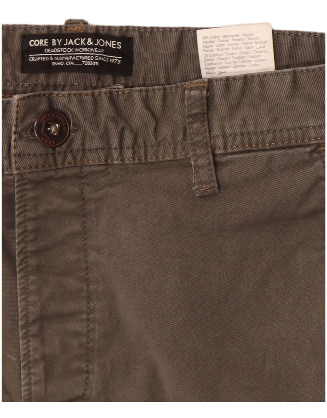 Jack & Jones Short Chino Homme W34 Large Vert Coton