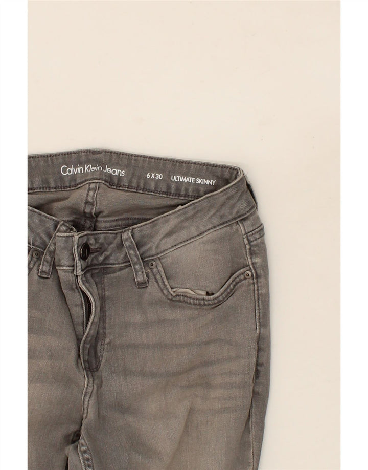 CALVIN KLEIN Womens Ultimate Skinny Jeans W30 L30  Grey Vintage Calvin Klein and Second-Hand Calvin Klein from Messina Hembry 