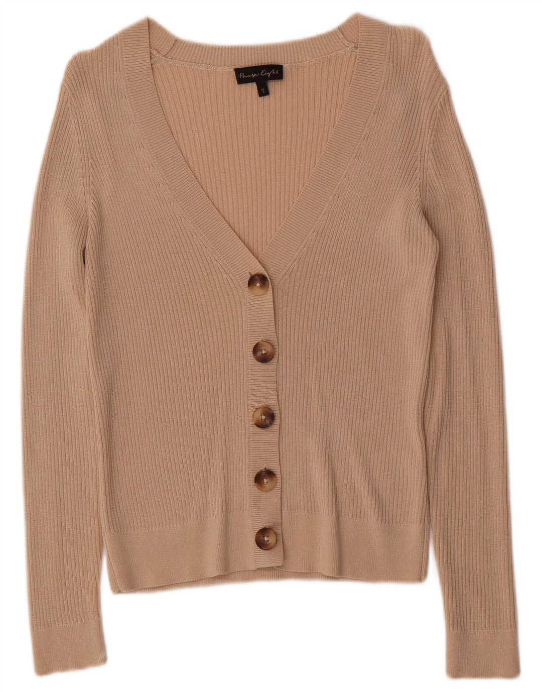Phase Eight Cardigan Pull Femme UK 8 Small Beige Viscose