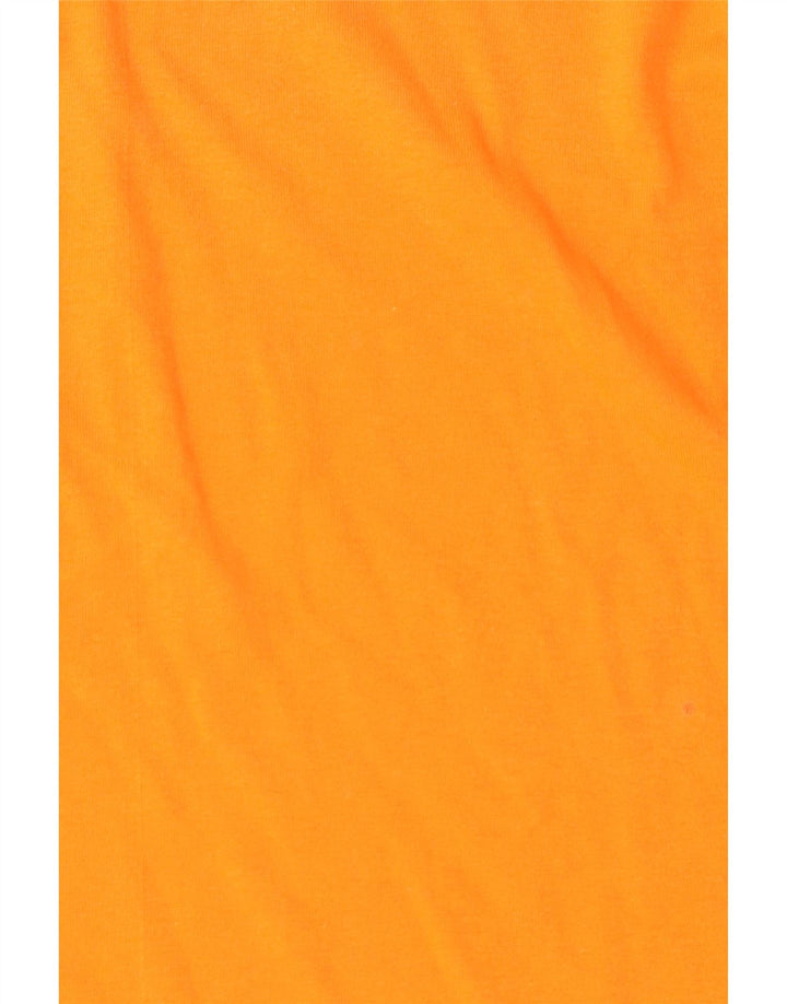 Champion T-Shirt Graphique Homme Large Orange Colourblock
