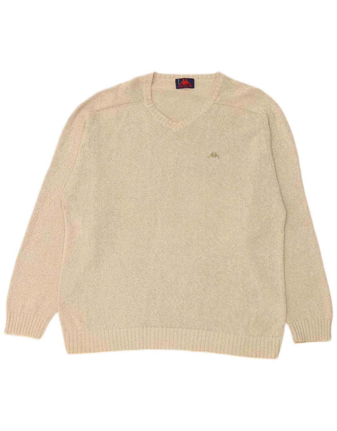 KAPPA Pull col V Homme 2XL Beige Coton