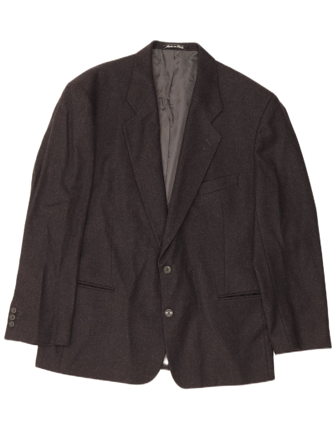 EMPORIO ARMANI Veste Blazer 2 Boutons Homme UK 38 Moyen Noir Laine Vierge