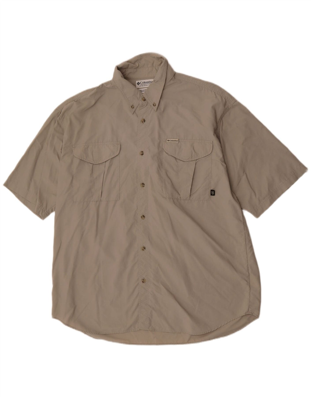 Columbia Chemise à Manches Courtes Homme XL Beige Nylon