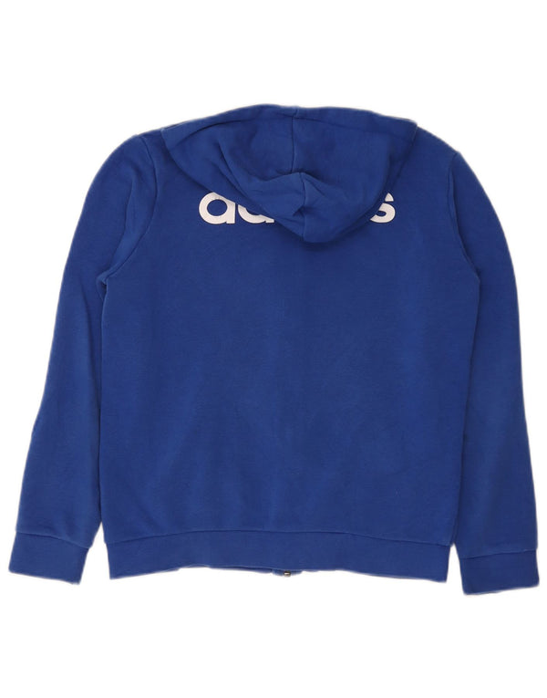 Adidas Pull à capuche zippé garçon 11-12 ans Bleu Coton