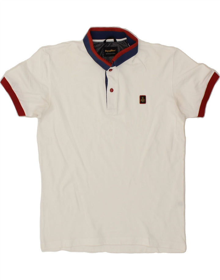 REFRIGIWEAR Mens Polo Shirt Medium White Vintage Refrigiwear and Second-Hand Refrigiwear from Messina Hembry 