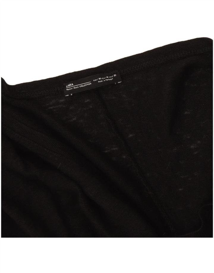 Zara Femme Chemisier Top UK 14 Medium Noir