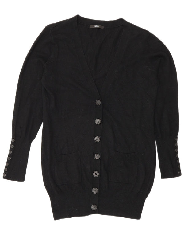 Marks & Spencer Pull cardigan long pour femme UK 12 Viscose noir moyen