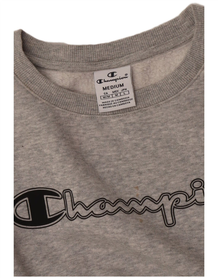Champion Sweat-shirt graphique pour femme UK 14 Gris moyen moucheté