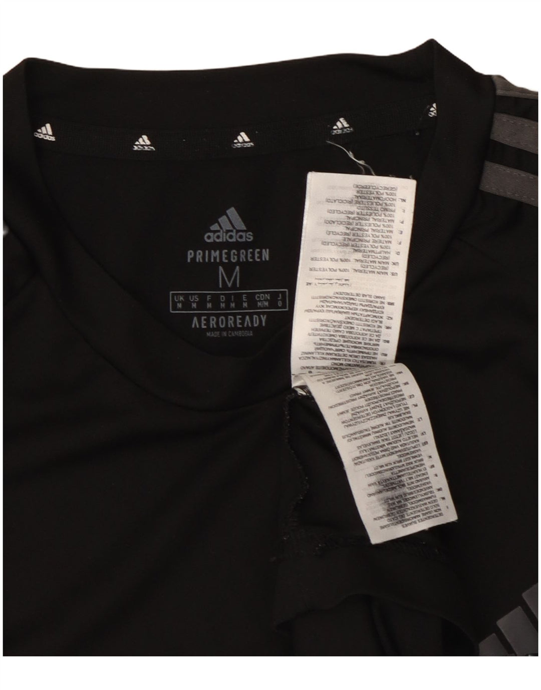 Adidas Hommes Aeroready T-Shirt Top Noir Moyen Polyester
