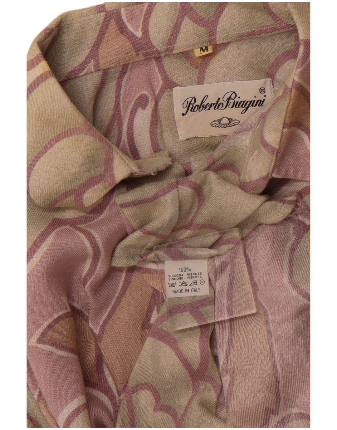 ROBERTO BIAGINI Chemise Homme Rose Moyen Floral Viscose