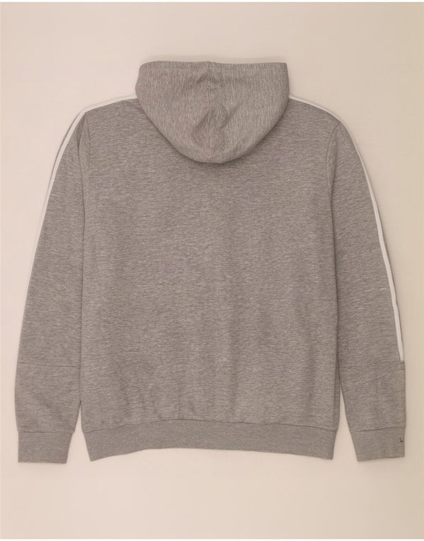 Adidas Pull à capuche zippé pour homme 2XL en coton moucheté gris