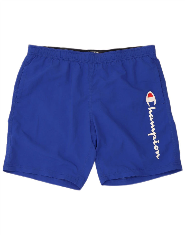 CHAMPION Short de Bain Graphique Homme 2XL Bleu Polyester