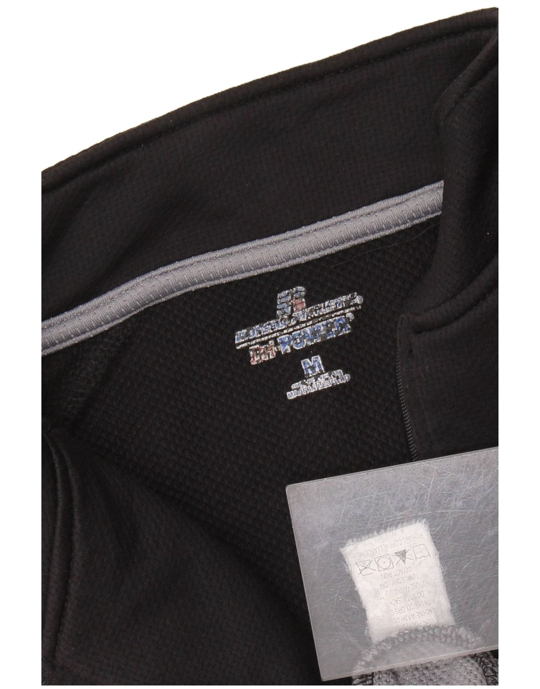 Russell Athletic Haut à col zippé à manches longues pour homme Noir moyen Polyester
