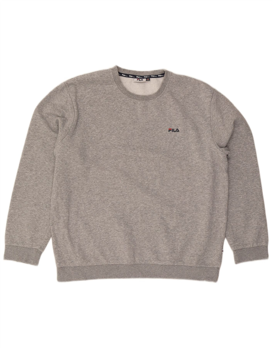 Fila Sweat-shirt pour homme en coton moucheté gris 2XL