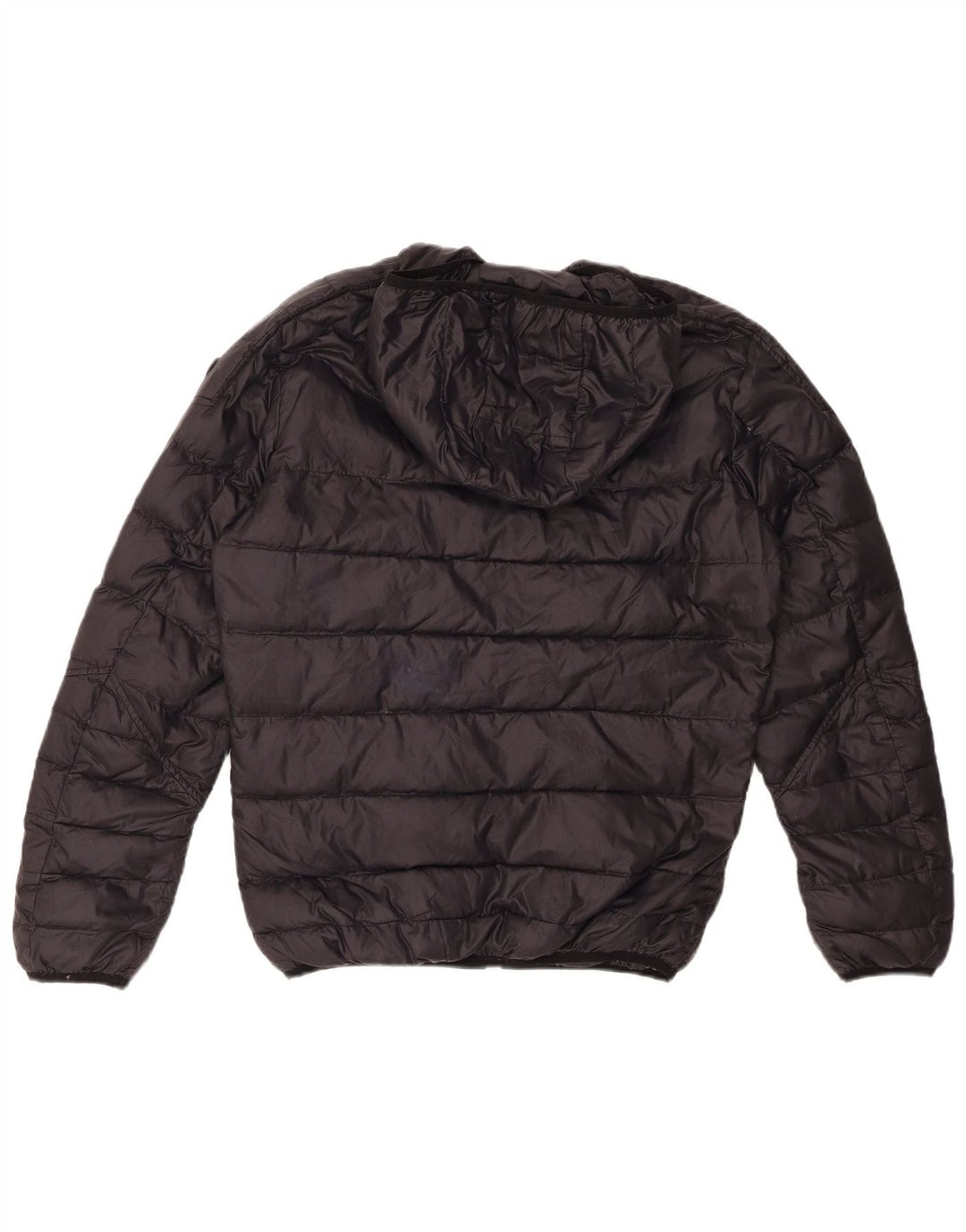 DIESEL Veste matelassée à capuche pour homme UK 36 Small Noir Nylon