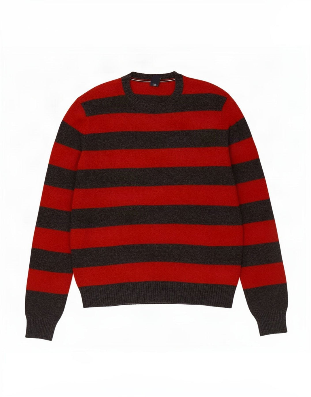 Gap Pull col rond homme petit coton rayé rouge