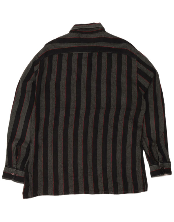 Backpacker Surchemise Homme Grande Chemise Rayée Grise Acrylique
