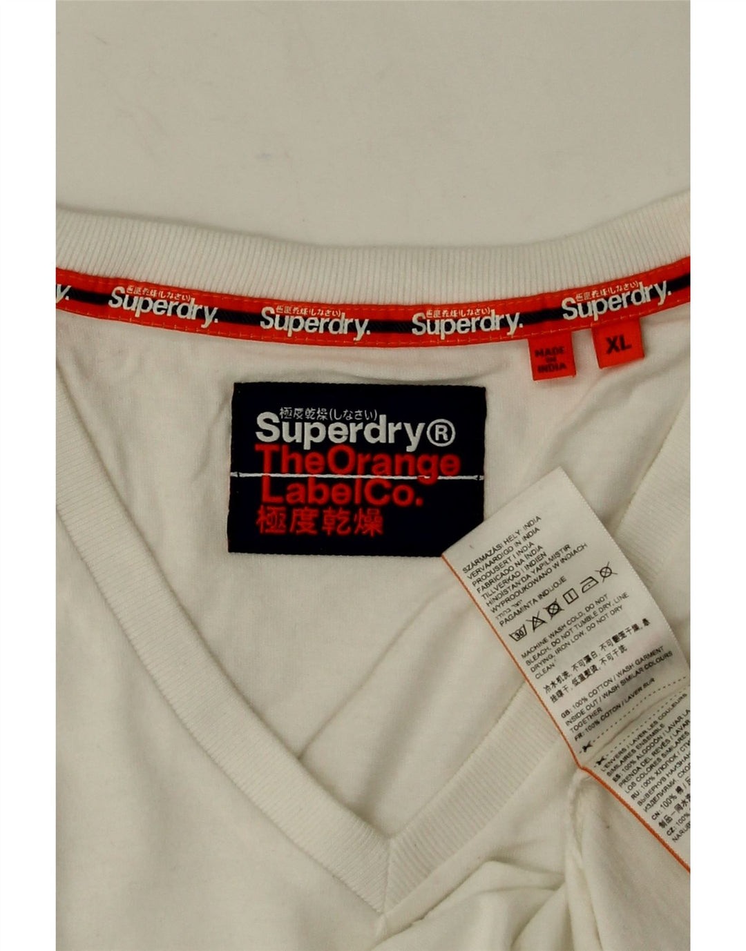 Superdry T-Shirt Homme Top XL Blanc Coton