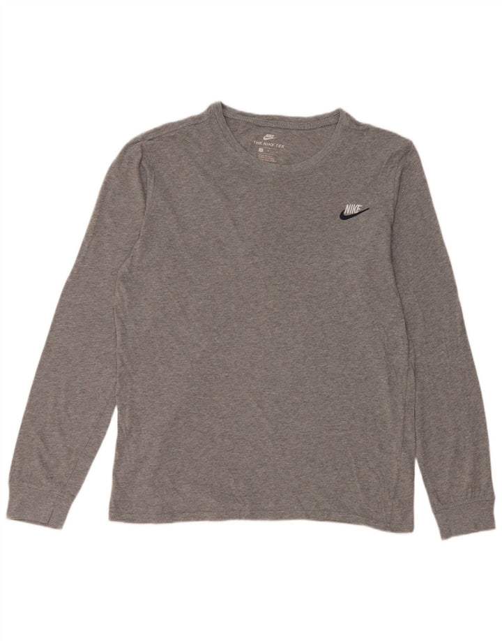 Nike Haut coupe athlétique à manches longues en coton gris moyen pour homme