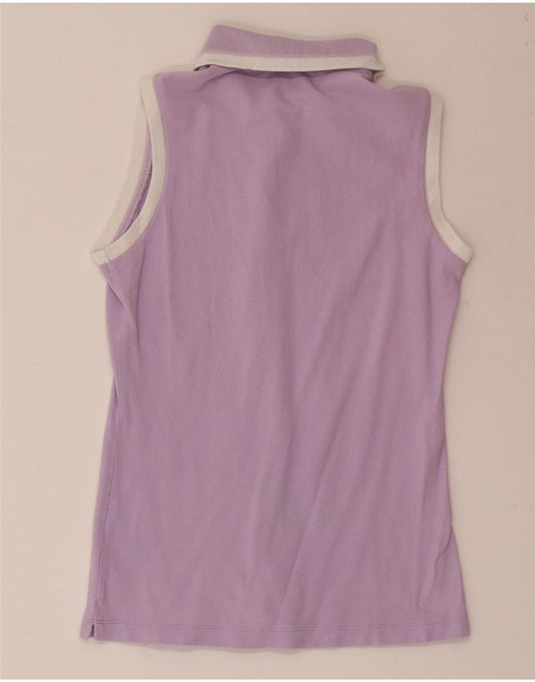 CALVIN KLEIN Polo sans manches pour femme UK 4 XS Violet Coton