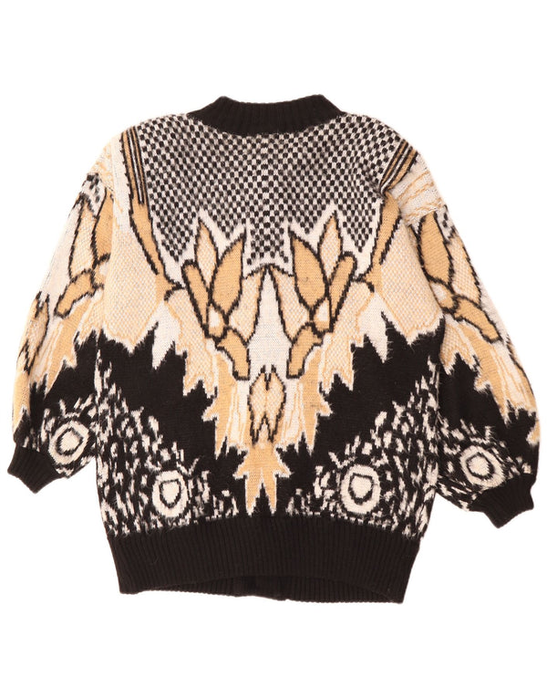 vintage Womens Cardigan Sweater UK 20 2XL Multicolore Floral