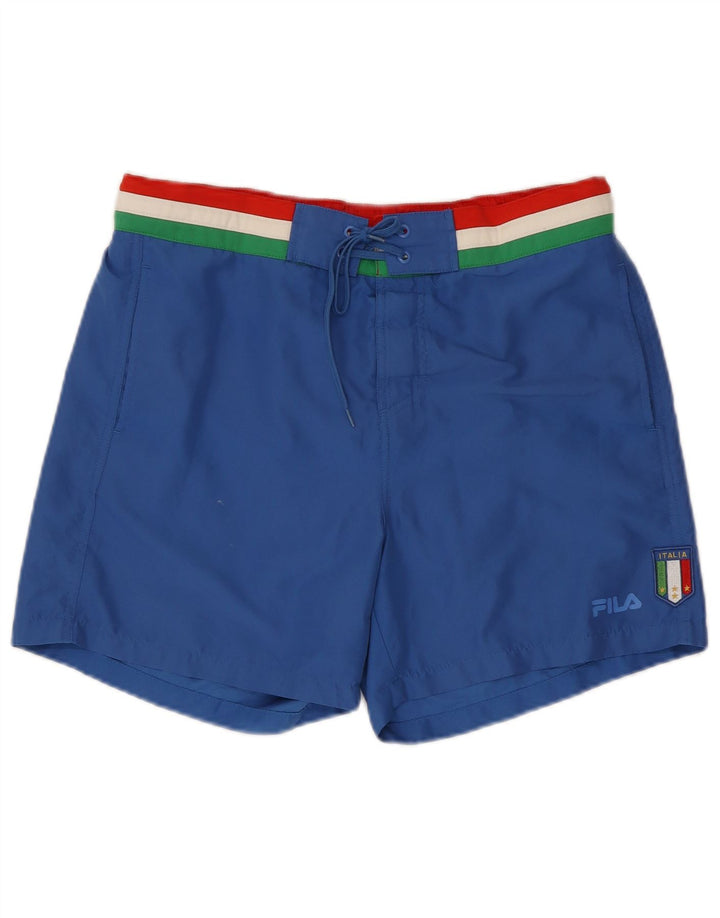 Fila Short de Bain Homme Large Bleu Colorblock Polyester