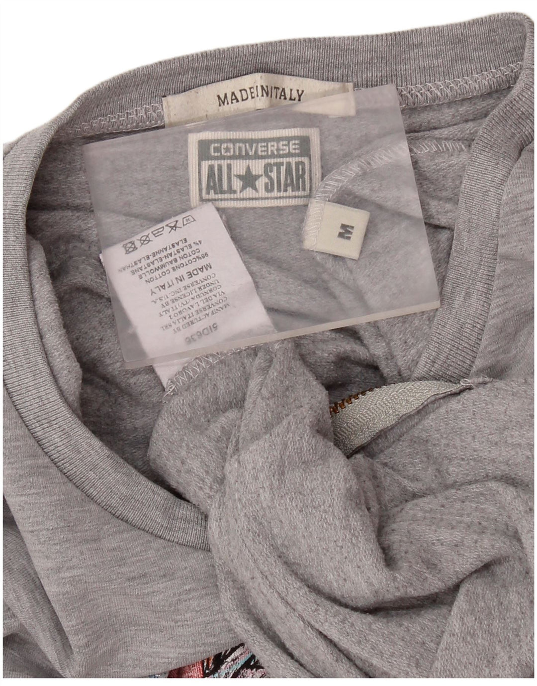 CONVERSE Sweat-shirt graphique pour femme UK 14 Gris moyen Coton