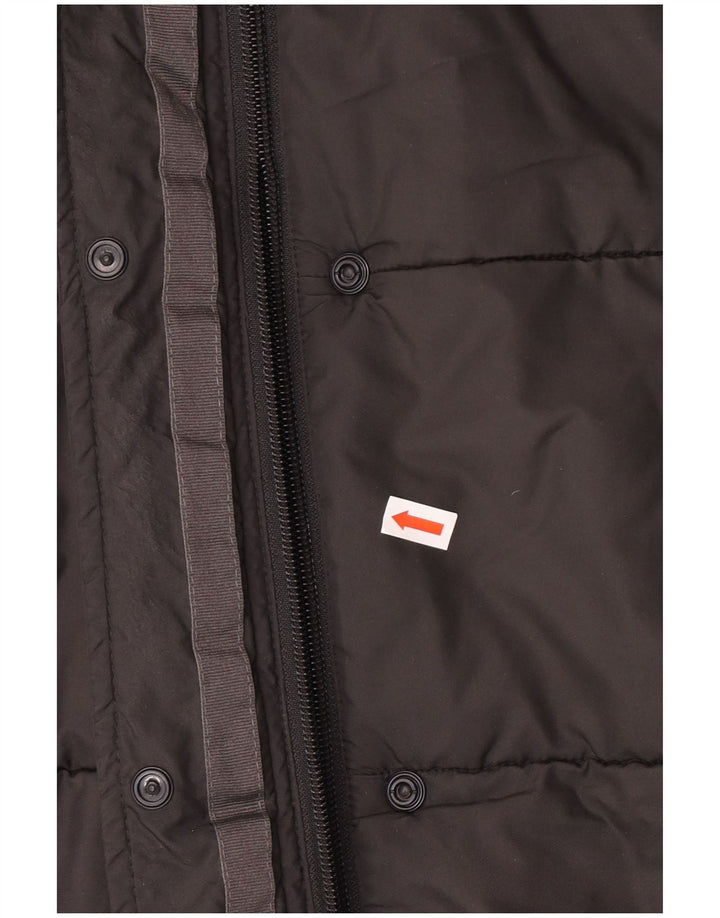 Jack Wolfskin Manteau rembourré à capuche pour femme UK 18 XL Gris Polyester