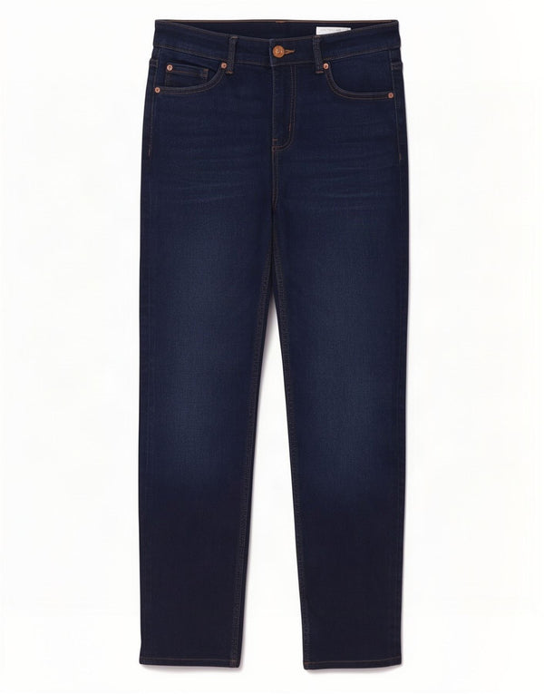 Marks & Spencer Jean droit pour femme UK 12 Medium W30 L28 Bleu marine