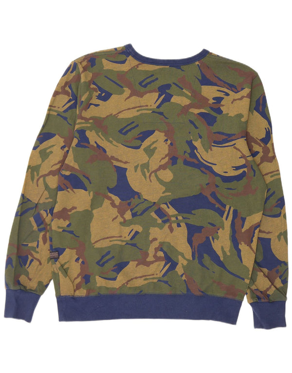 G-Star Homme Graphic Regular Fit Sweatshirt Jumper Grand Vert Camouflage