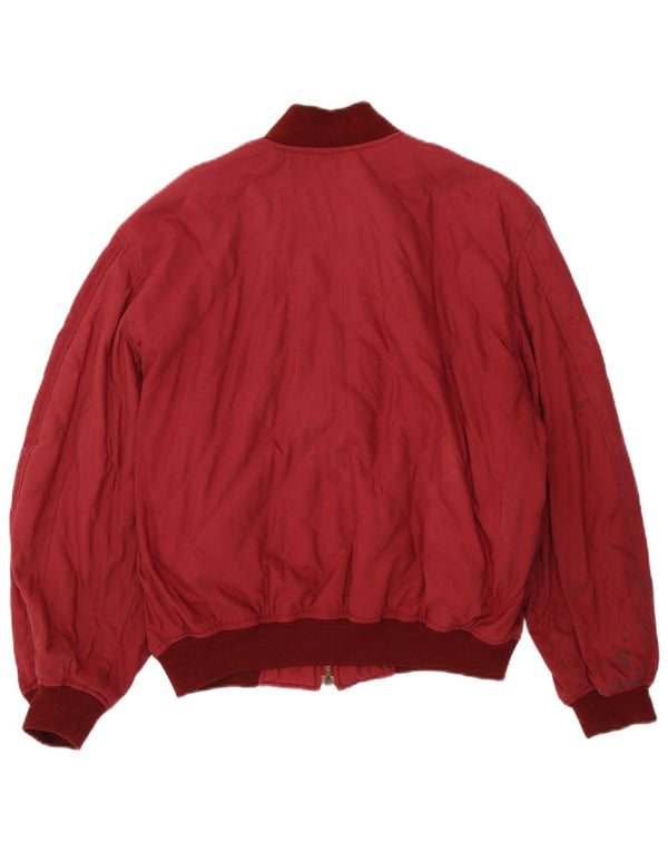 Casucci Veste Bomber Coupe Ample pour Homme UK 36 Petit Rouge Colorblock Polyester