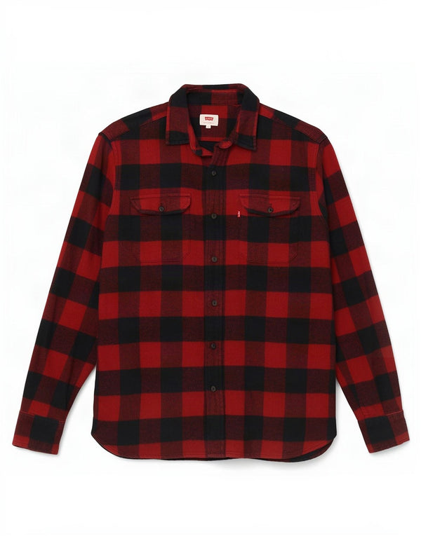 Levi's Chemise Flanelle Homme Rouge Moyen Vichy Coton