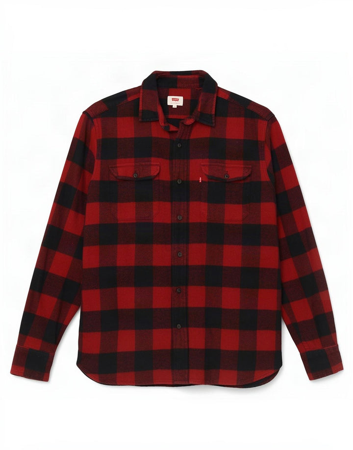 Levi's Chemise Flanelle Homme Rouge Moyen Vichy Coton