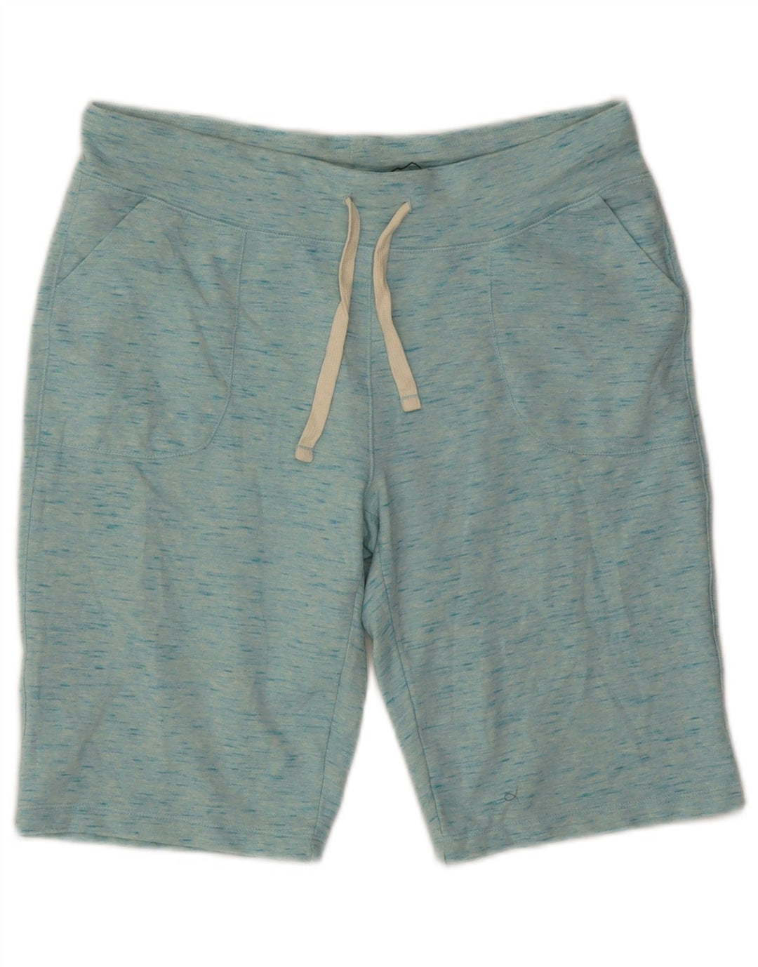 EDDIE BAUER Short de Sport Homme Bleu Moyen Coton Chiné
