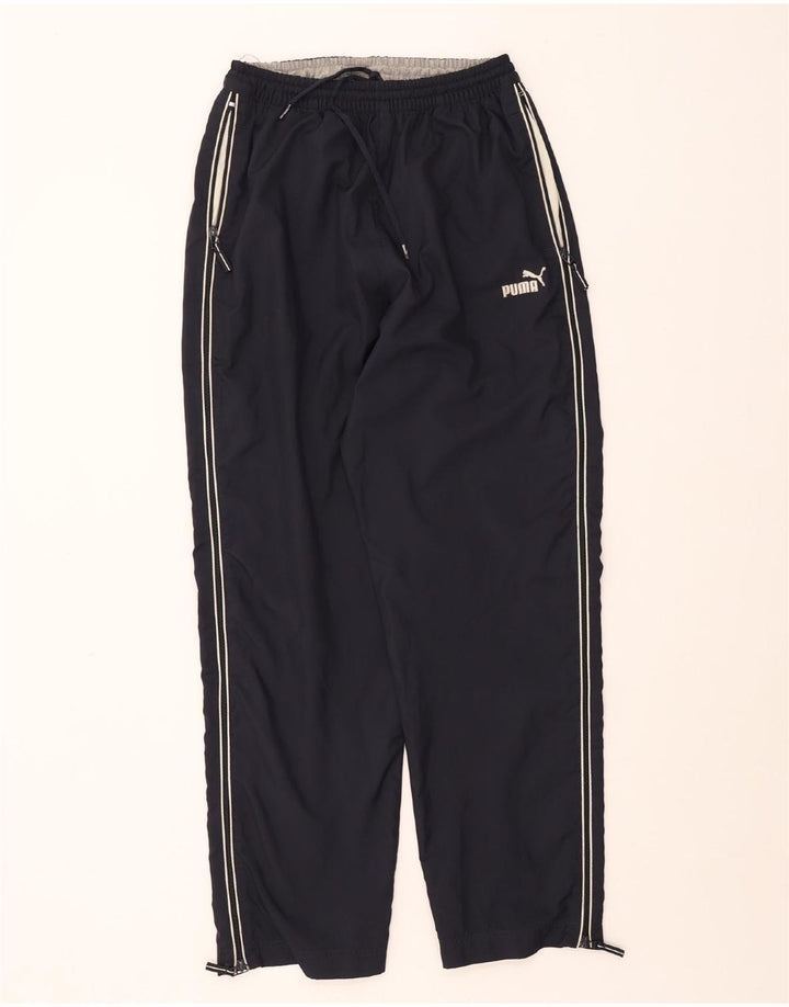 Puma Mens Tracksuit Trousers Small Navy Blue Polyester