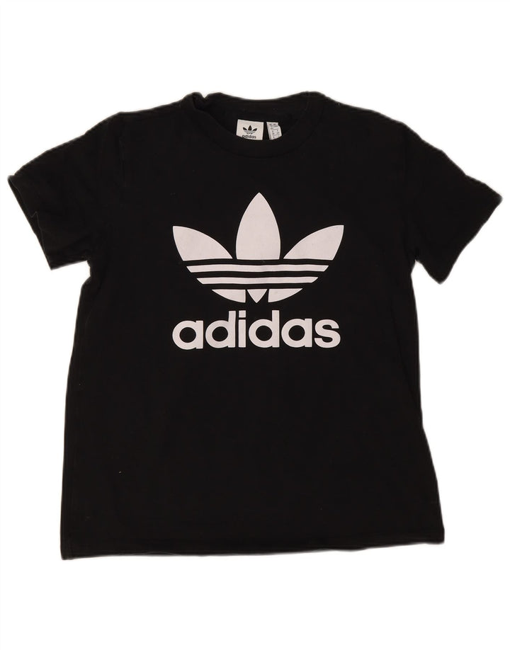 Adidas T-shirt graphique pour femme UK 12 Noir moyen