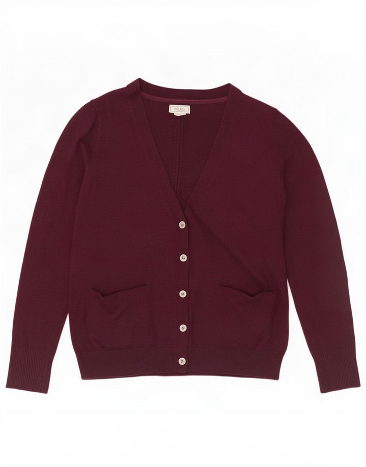 Fat Face Cardigan pour femme en polyester bordeaux moyen UK 12