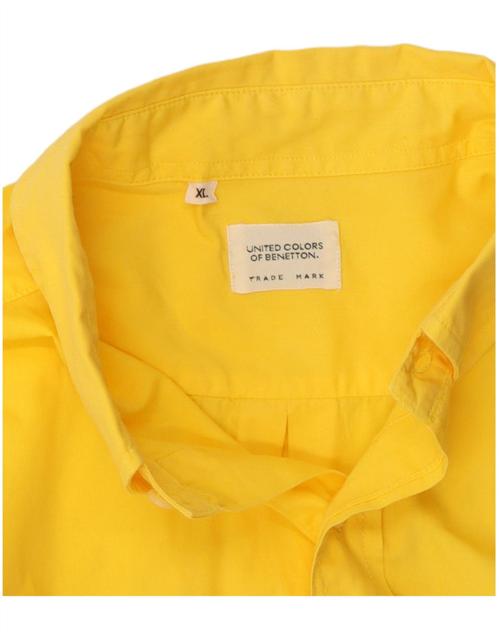 Benetton Chemise Homme XL Jaune