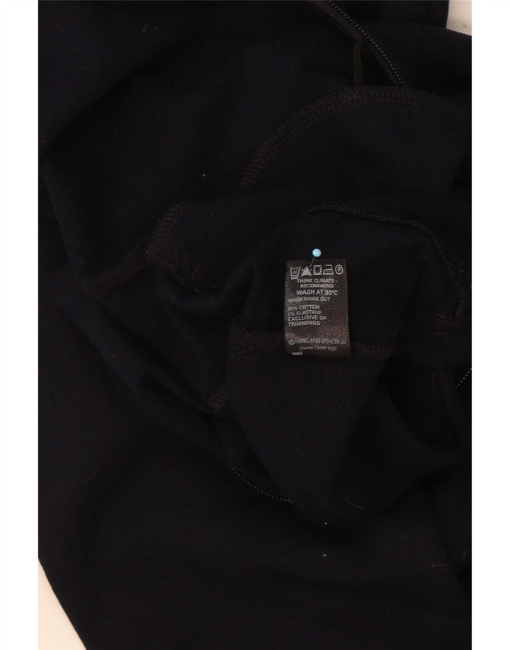 Marks & Spencer Veste de survêtement pour femme UK 12 Bleu marine moyen Coton