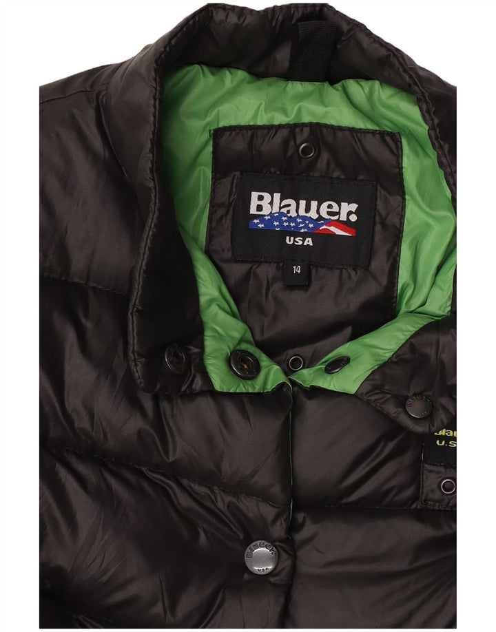 Blauer Veste Courte Rembourrée Fille 13-14 Ans Noir