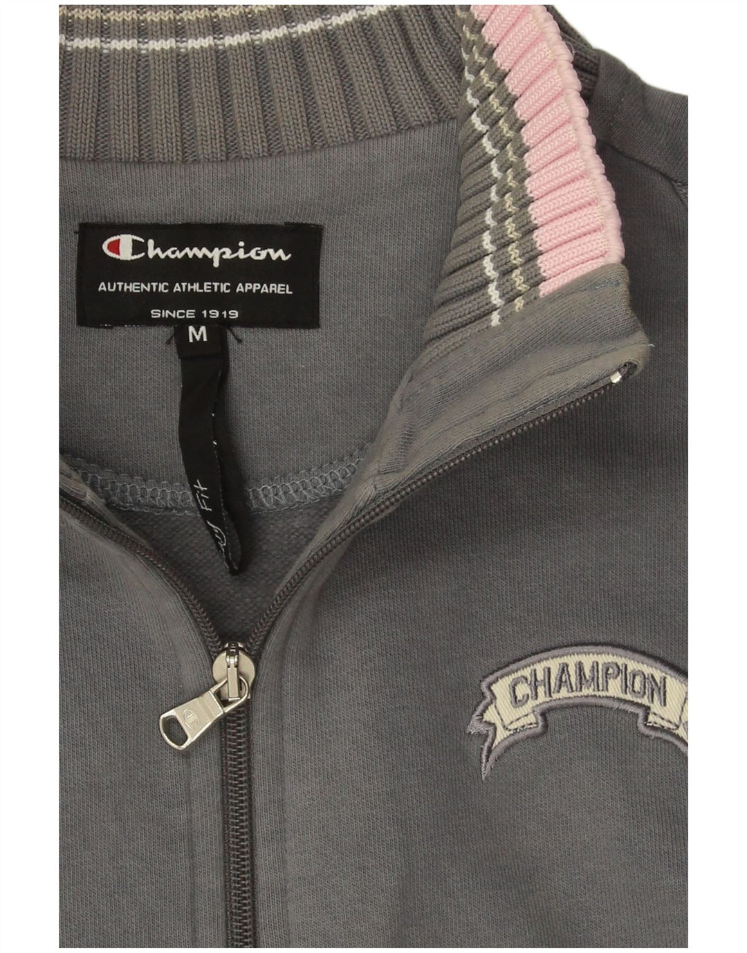 Champion Veste de survêtement pour femme UK 14 Gris moyen Colourblock Coton