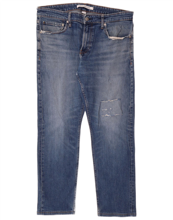 Calvin Klein Jean Slim W34 L28 Homme Bleu Coton