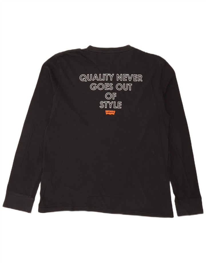 Levi's Haut Graphique à Manches Longues Homme Noir Large Coton