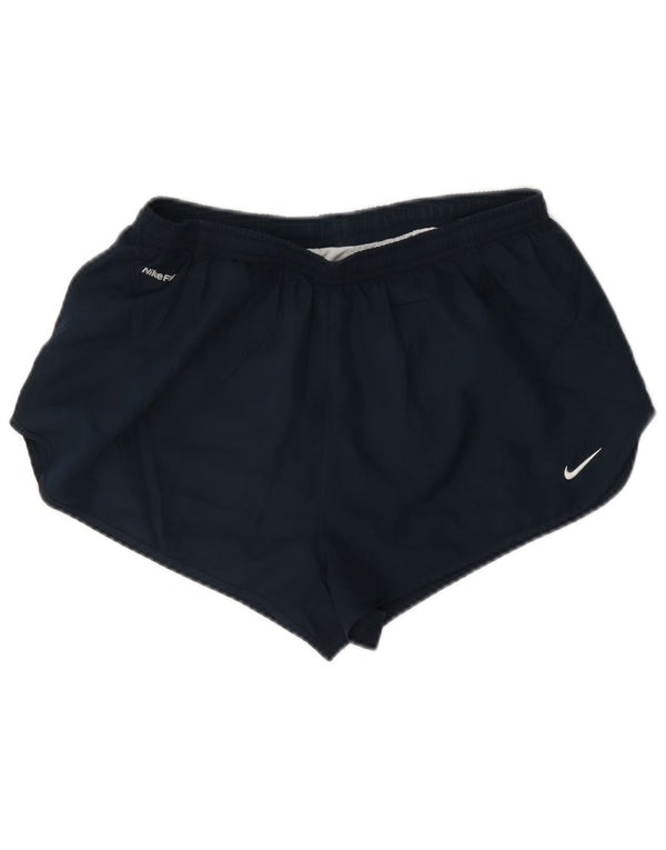 Nike Short de sport pour femme UK 12 Bleu marine moyen Polyester