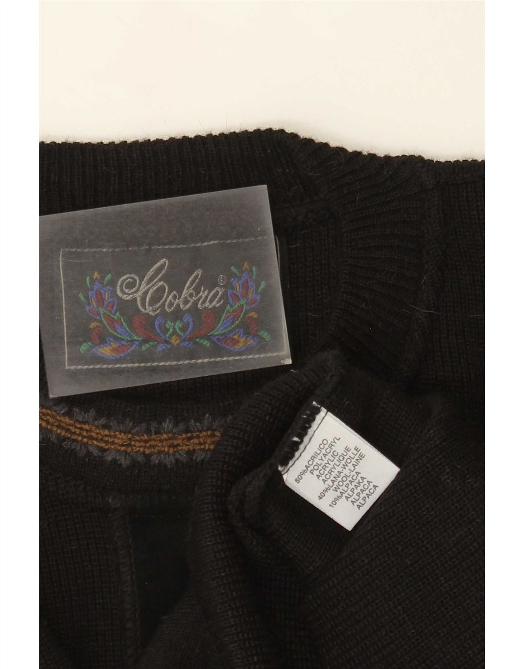Cobra Pull ras du cou pour homme IT 52 Large Noir Acrylique