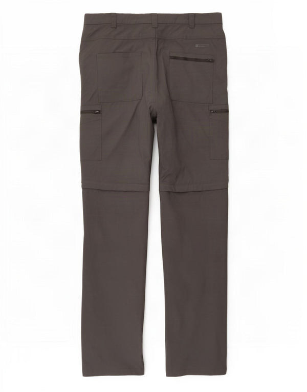 Mountain Warehouse Pantalon cargo de randonnée pour homme W38 L32 Gris Nylon