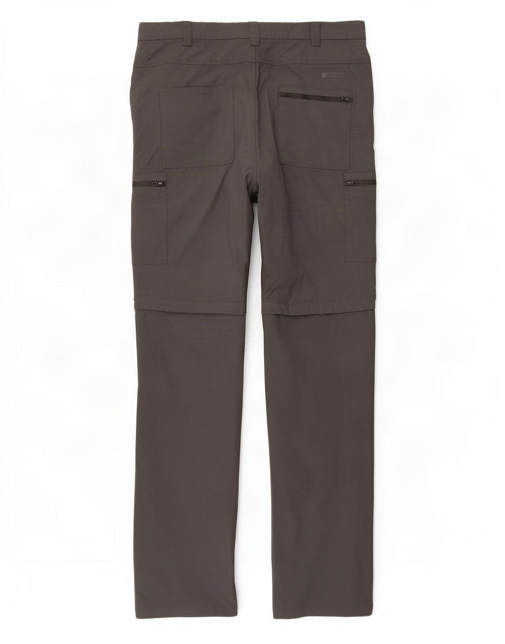 Mountain Warehouse Pantalon cargo de randonnée pour homme W38 L32 Gris Nylon